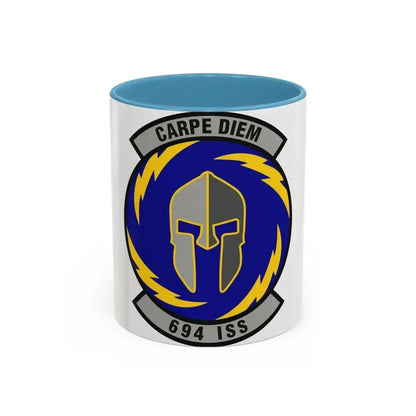 694th Intelligence Support Squadron (U.S. Air Force) Accent Coffee Mug 11oz Light Blue - Go Mug Yourself