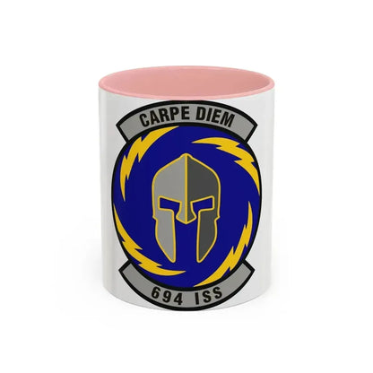 694th Intelligence Support Squadron (U.S. Air Force) Accent Coffee Mug 11oz Pink - Go Mug Yourself