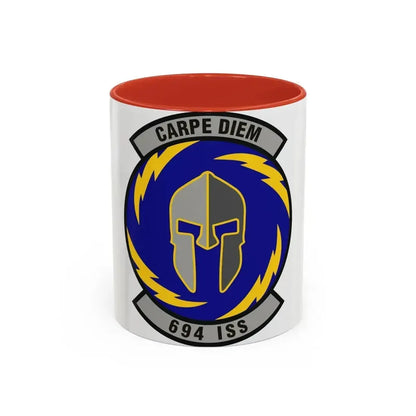 694th Intelligence Support Squadron (U.S. Air Force) Accent Coffee Mug 11oz Red - Go Mug Yourself
