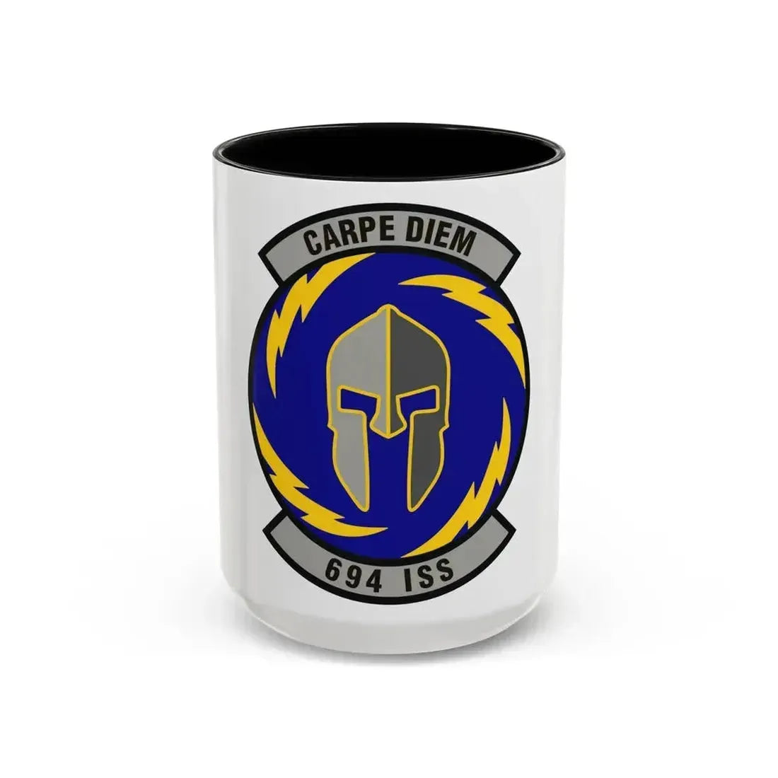 694th Intelligence Support Squadron (U.S. Air Force) Accent Coffee Mug 15oz Black - Go Mug Yourself