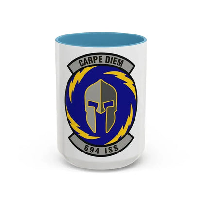 694th Intelligence Support Squadron (U.S. Air Force) Accent Coffee Mug 15oz Light Blue - Go Mug Yourself