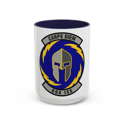 694th Intelligence Support Squadron (U.S. Air Force) Accent Coffee Mug 15oz Navy - Go Mug Yourself