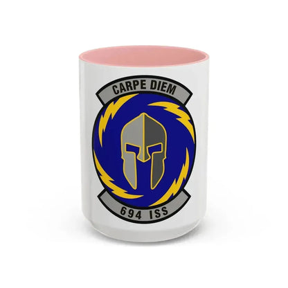 694th Intelligence Support Squadron (U.S. Air Force) Accent Coffee Mug 15oz Pink - Go Mug Yourself