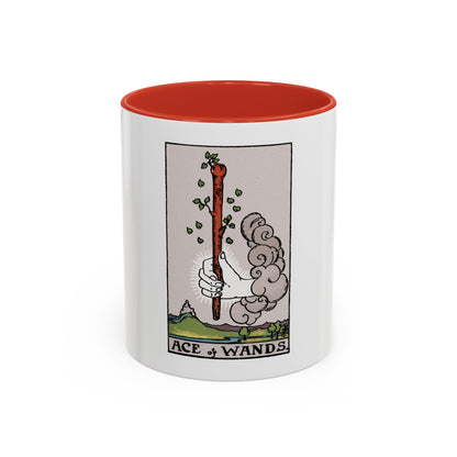 The Ace of Wands (Tarot Card) Accent Coffee Mug