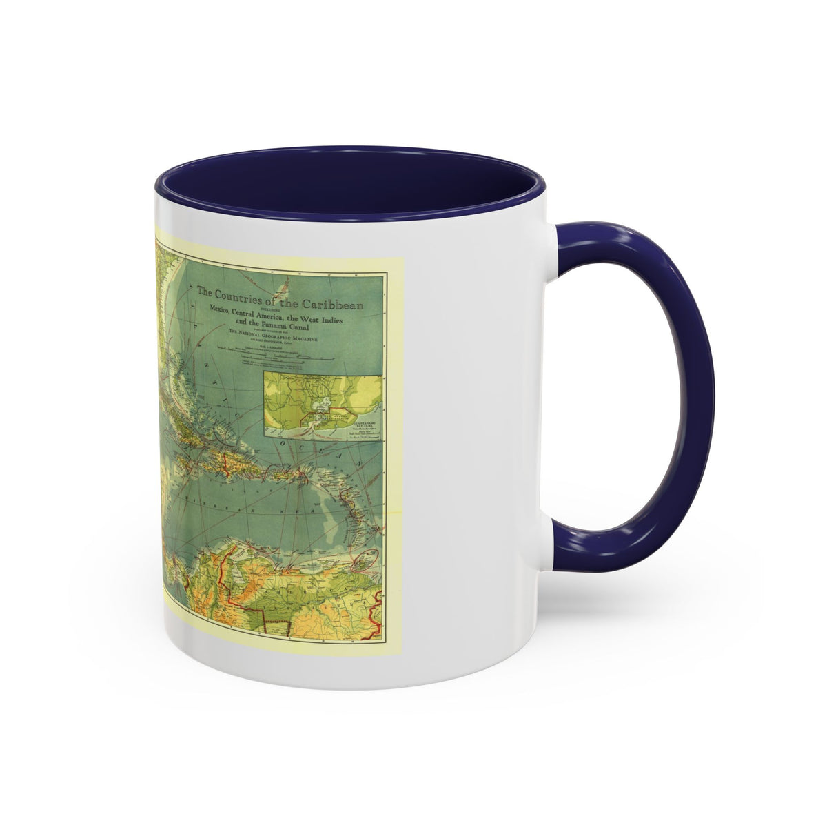 Central America and the West Indies (1922) (Map) Accent Coffee Mug