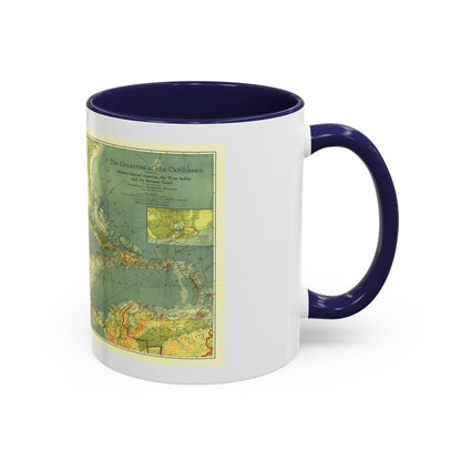 Central America and the West Indies (1922) (Map) Accent Coffee Mug