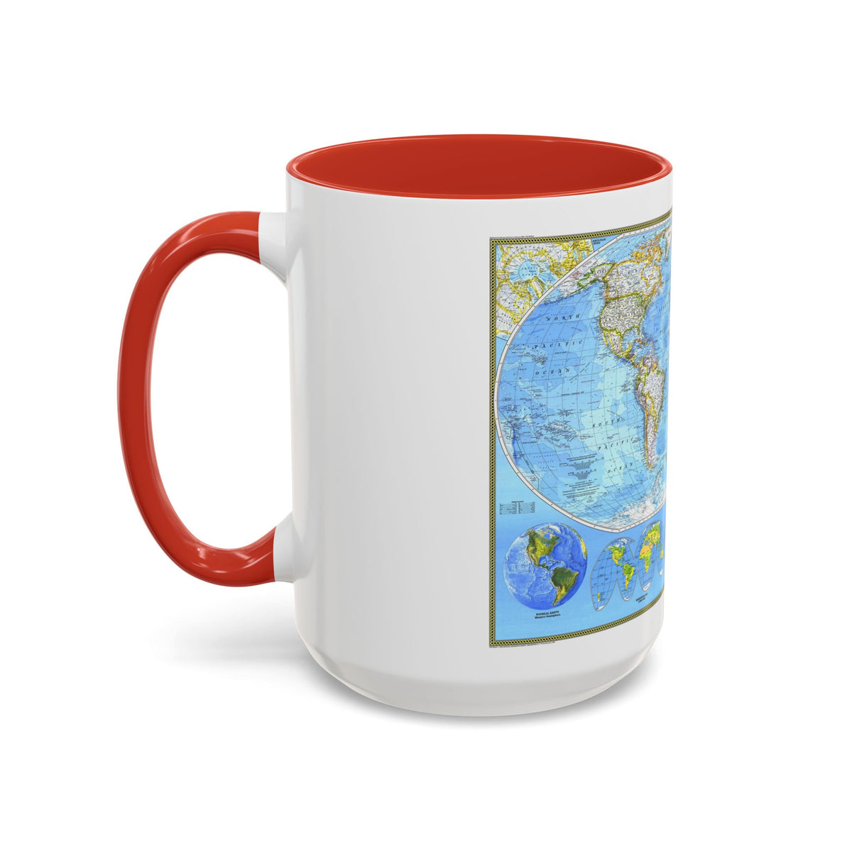 World Map - Political (1994) (Map) Accent Coffee Mug