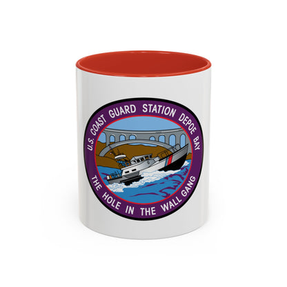 USCG Station Depoe Bay (U.S. Coast Guard) Accent Coffee Mug