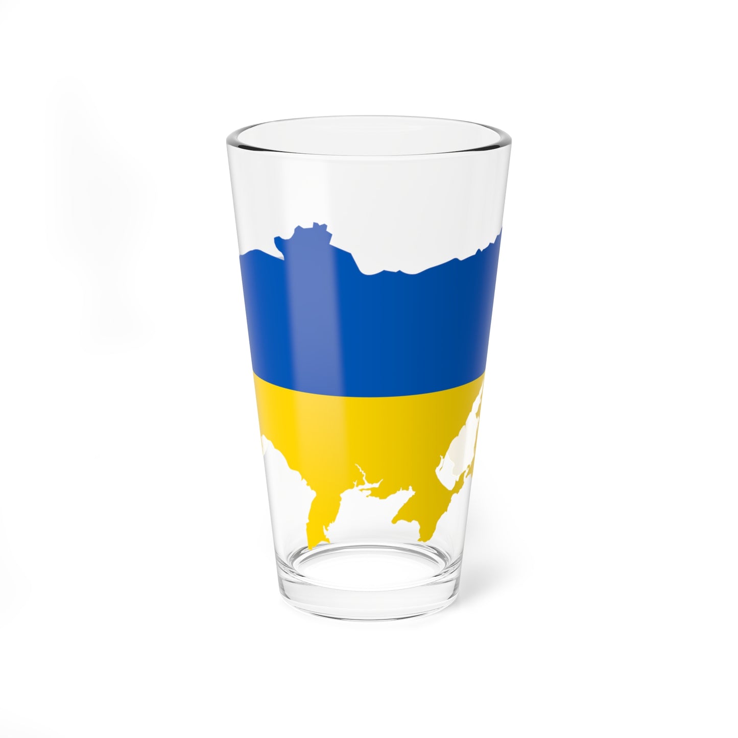 Flag map of Ukrainian Peoples Republic (Ukraine) Pint Glass 16oz