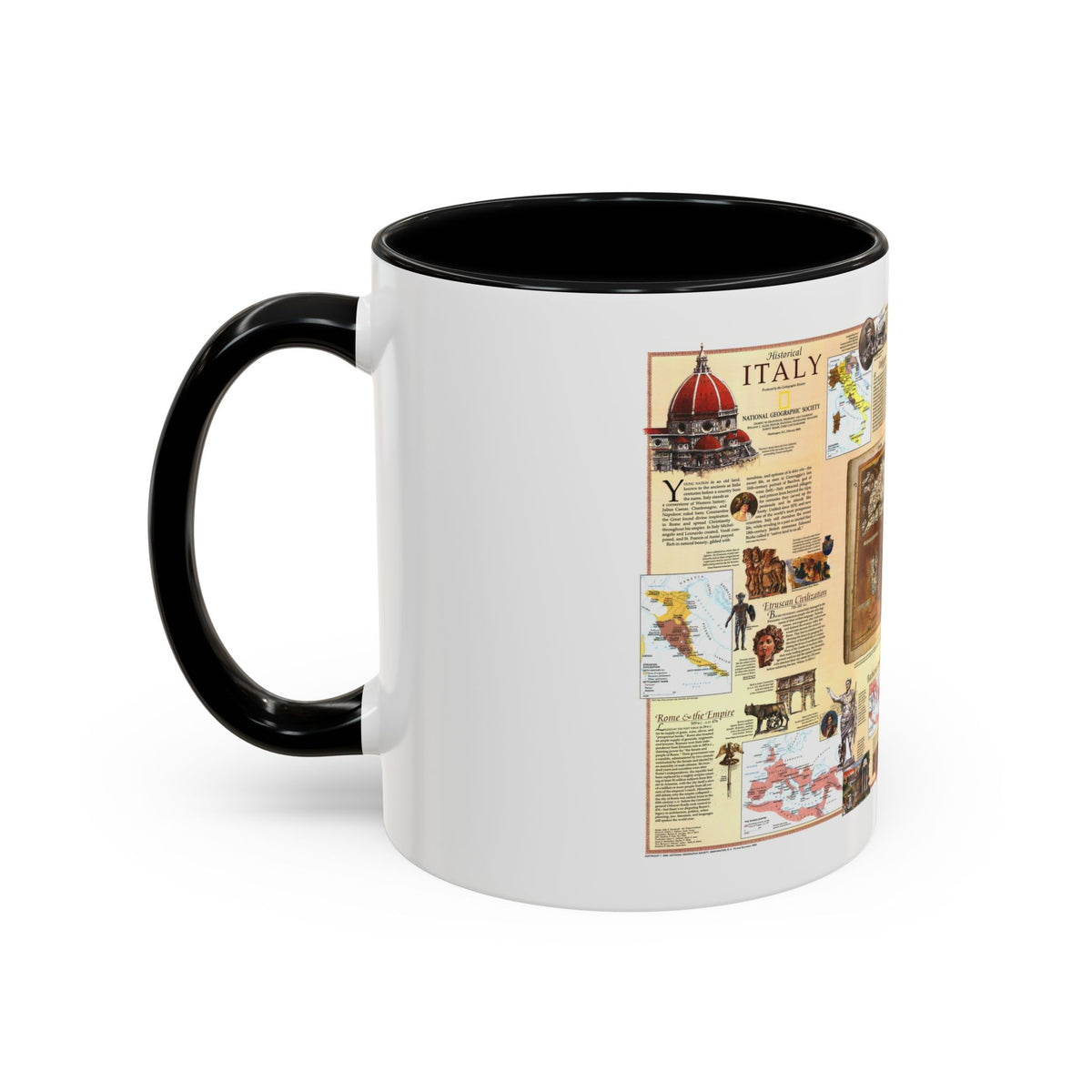 Italy - Historical (1995) (Map) Accent Coffee Mug