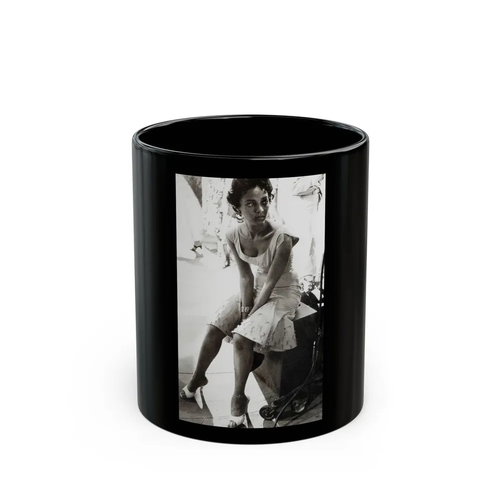 Dorothy Dandridge #22 (Vintage Female Icon) Black Coffee Mug-11oz-Go Mug Yourself