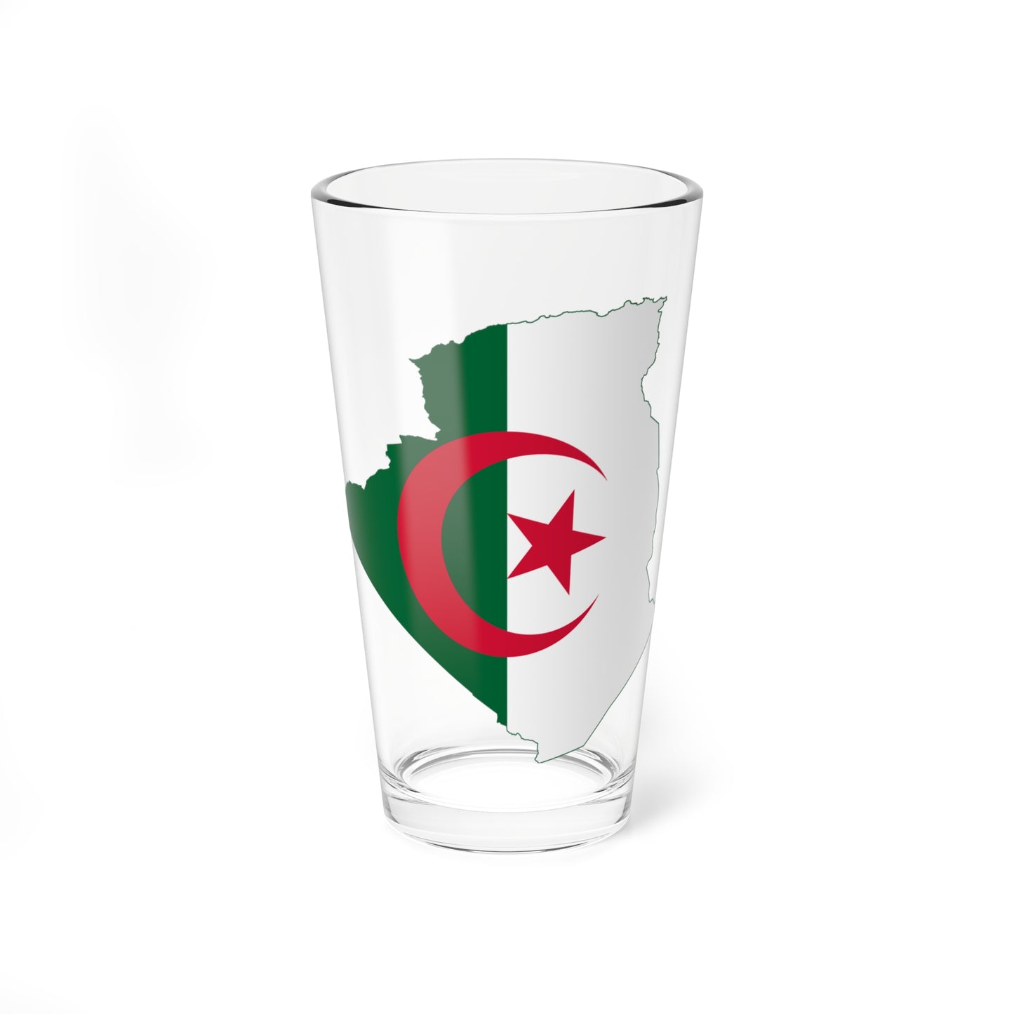 Flag map of Algeria (Algeria) Pint Glass 16oz