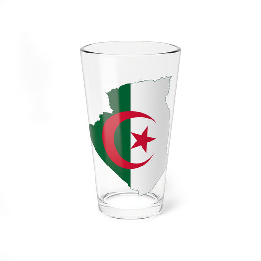 Flag map of Algeria (Algeria) Pint Glass 16oz
