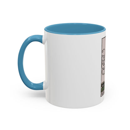The Ace of p of Pentacles (Tarot Card) Accent Coffee Mug