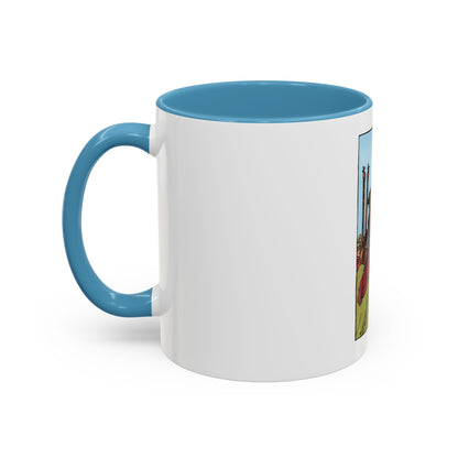 The 6 of Wands (Tarot Card) Accent Coffee Mug
