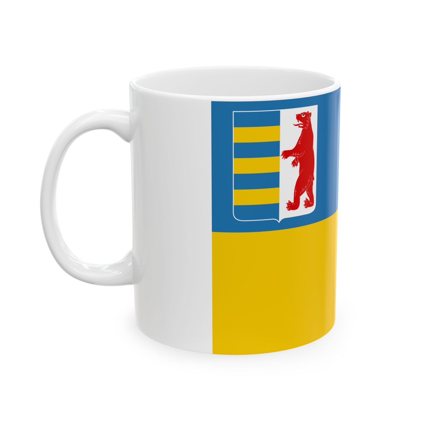 Flag of Zakarpattia Oblast Ukraine - White Coffee Mug