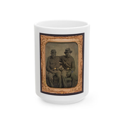 Two Brothers In Arms (U.S. Civil War) White Coffee Mug