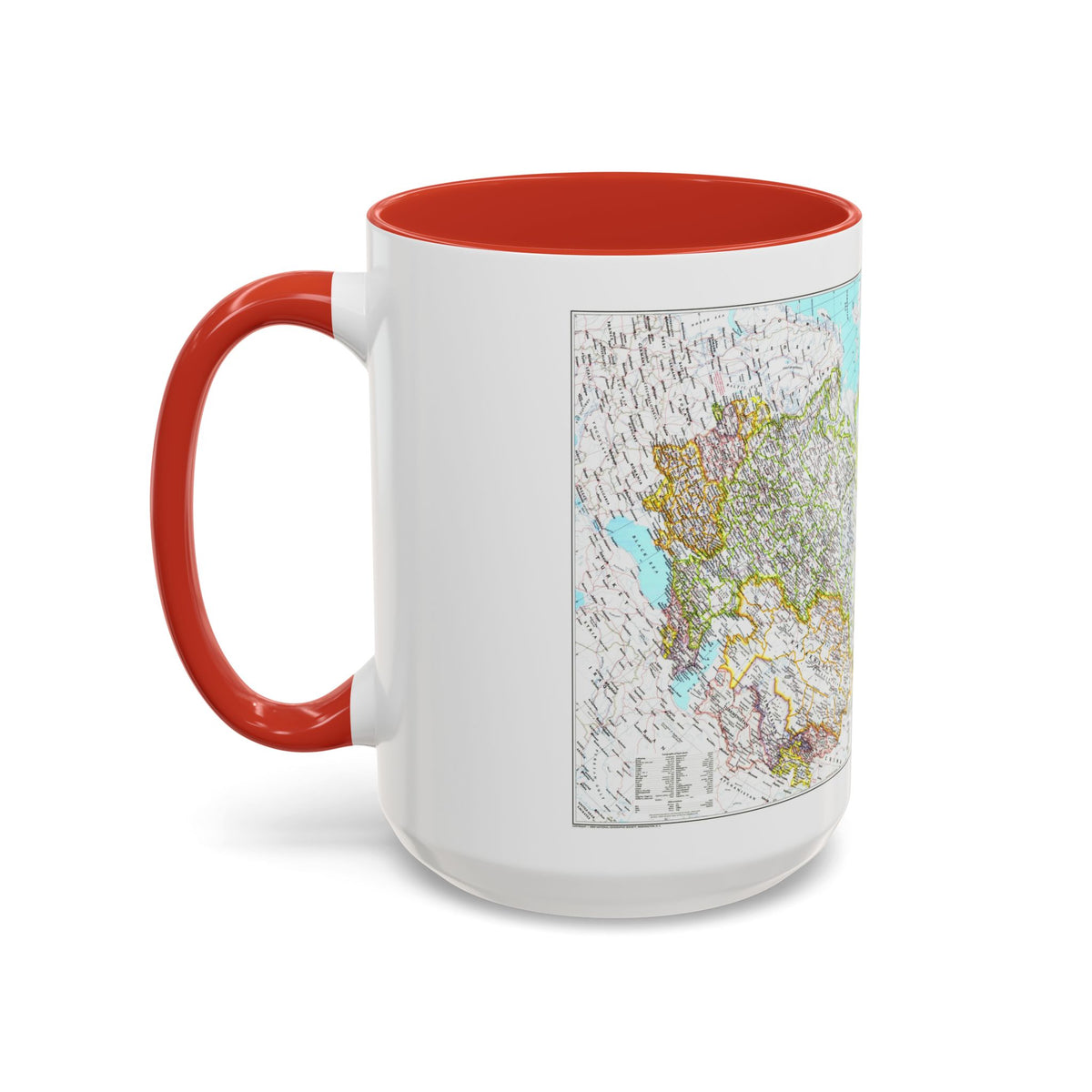 Russia - Soviet Union 1 (1990) (Map) Accent Coffee Mug