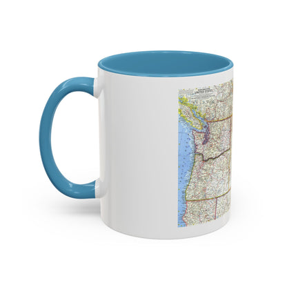 USA - Northwestern (1960) (Map) Accent Coffee Mug