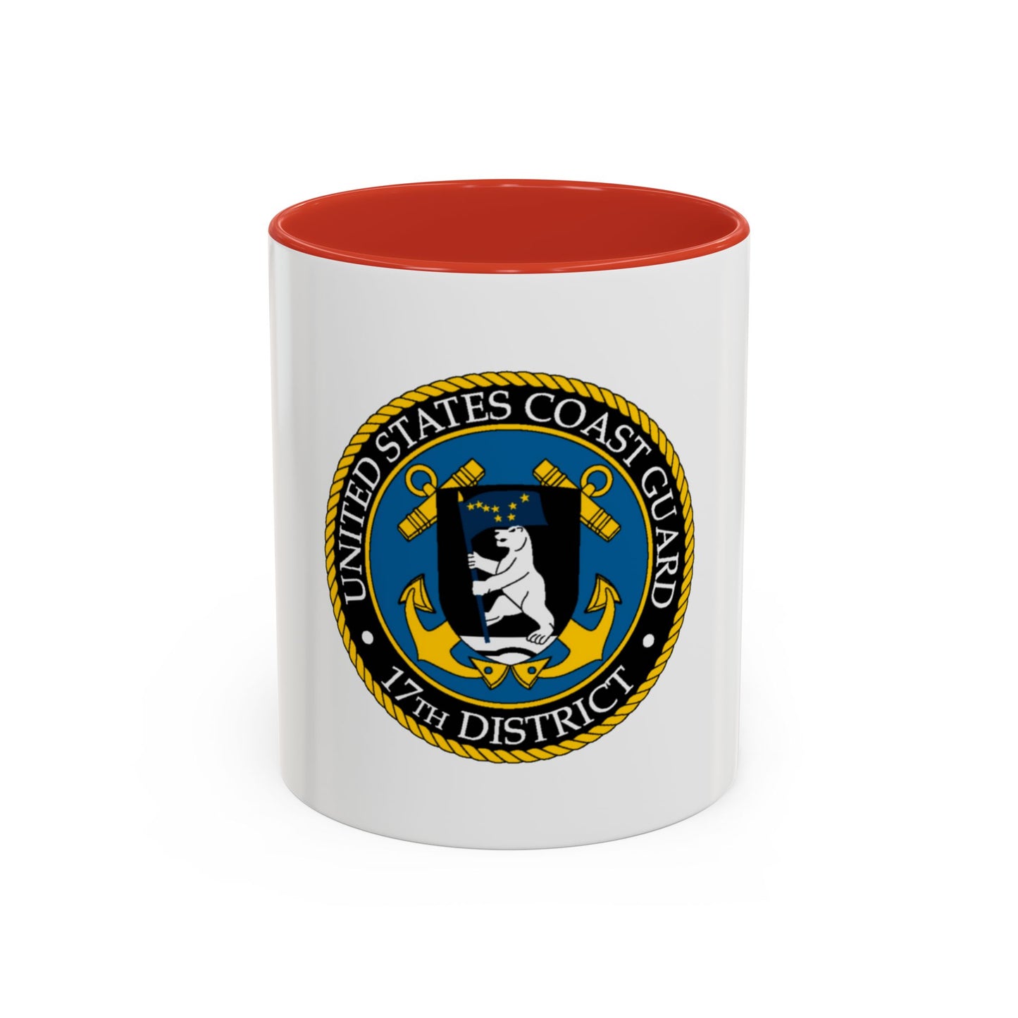 USCG 17th District (U.S. Coast Guard) Accent Coffee Mug