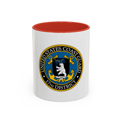 USCG 17th District (U.S. Coast Guard) Accent Coffee Mug