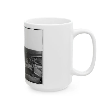 District Of Columbia. Gun Crews Of Company H, 3d Massachusetts Heavy Artillery, At Fort Lincoln (U.S. Civil War) White Coffee Mug-Go Mug Yourself