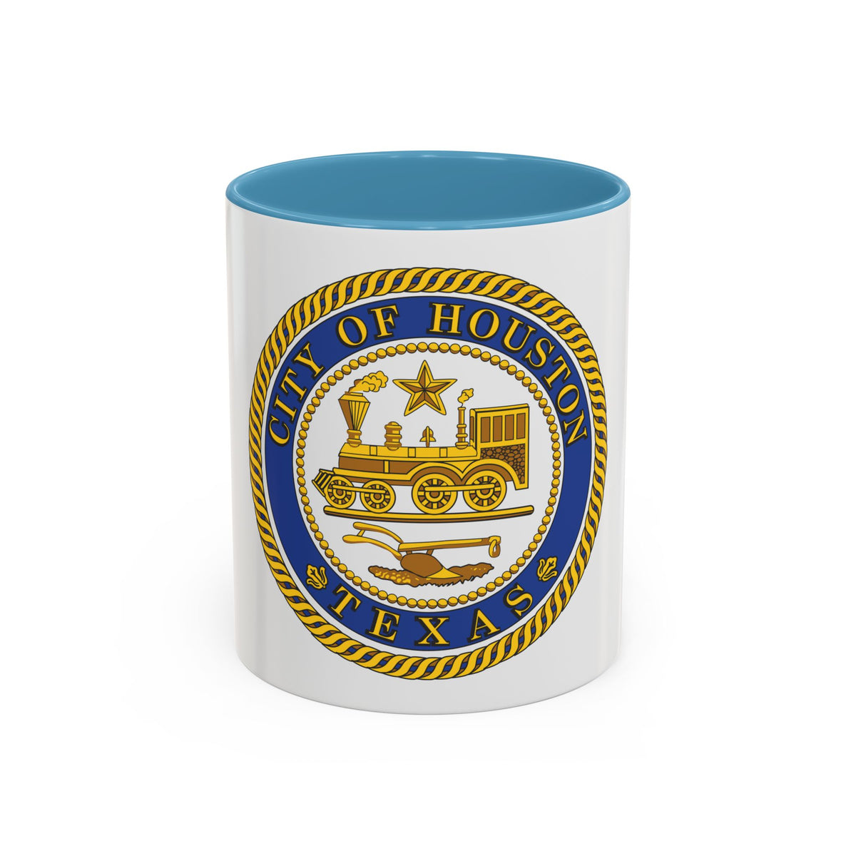 Seal of Houston Texas - Accent Coffee Mug