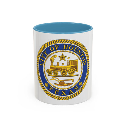 Seal of Houston Texas - Accent Coffee Mug