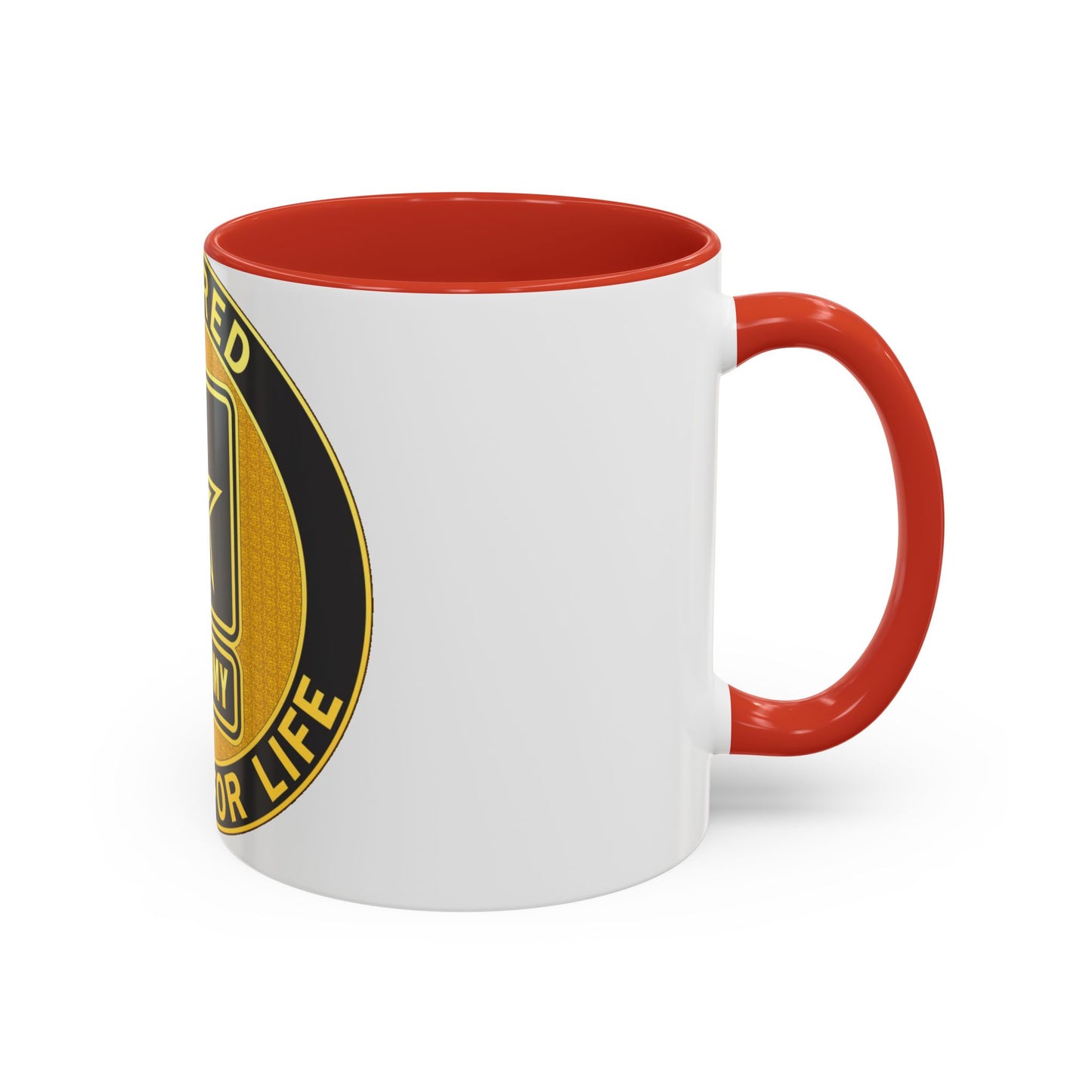 Mug à café avec insigne d'identification de service à la retraite (armée américaine)