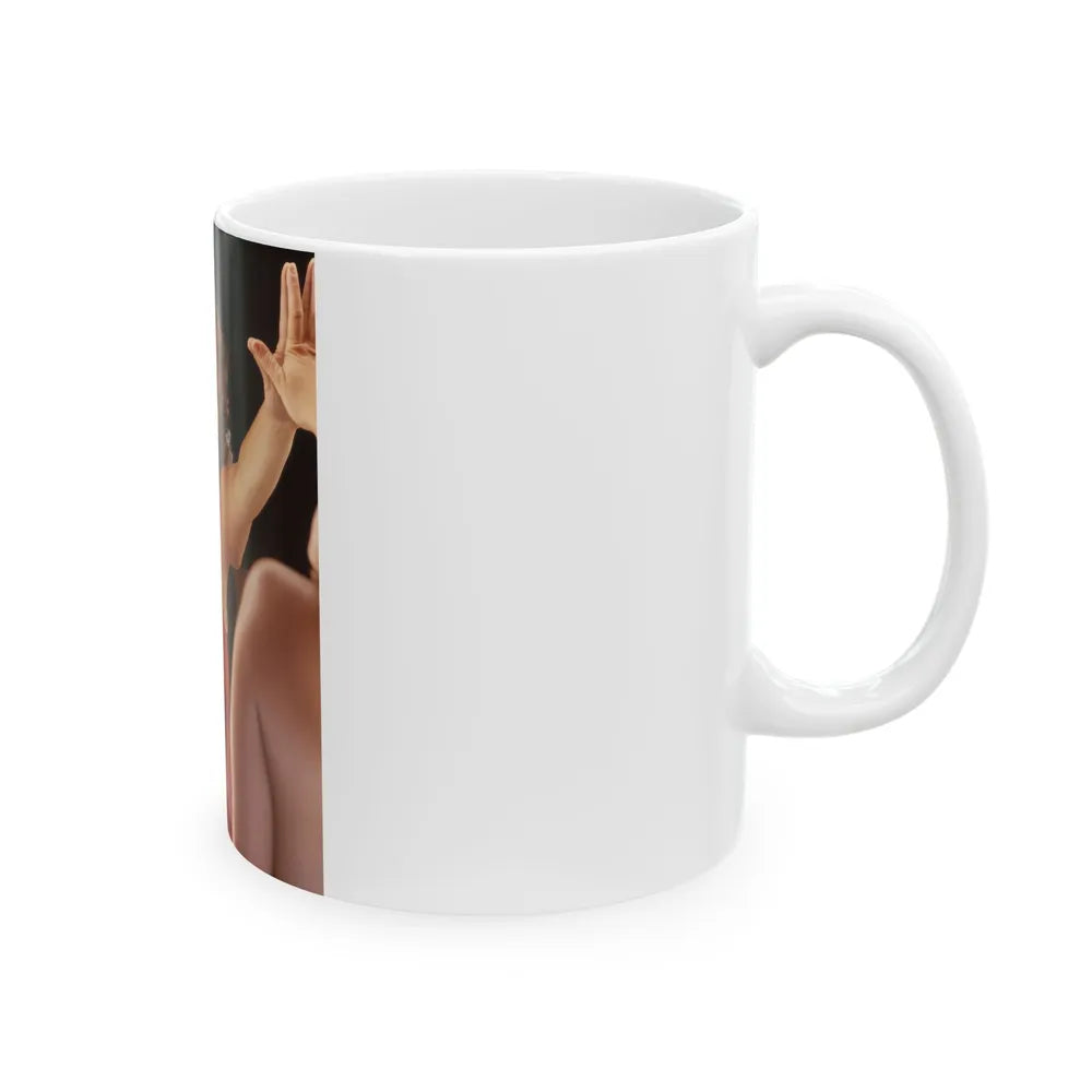 Linda Blair #263 - Partially Topless (Vintage Female Icon) White Coffee Mug-Go Mug Yourself