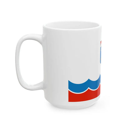 Flag of Leningrad Oblast Russia - White Coffee Mug-Go Mug Yourself