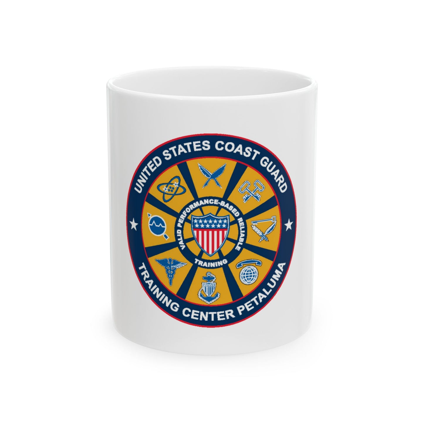 USCG Training Center Petaluma (U.S. Coast Guard) White Coffee Mug