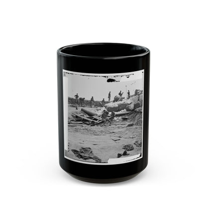Yorktown, Va. Confederate Fortifications Reinforced With Bales Of Cotton (U.S. Civil War) Black Coffee Mug