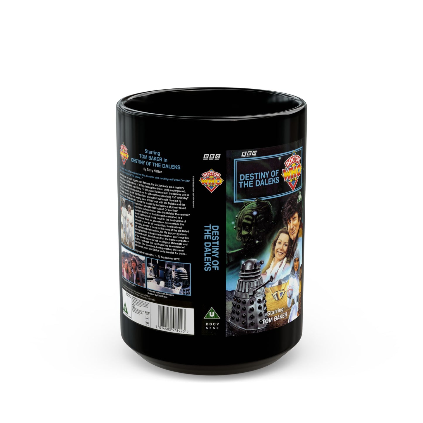 DOCTOR WHO DESTINY OF THE DALEKS (VHS COVER) - Black Coffee Mug