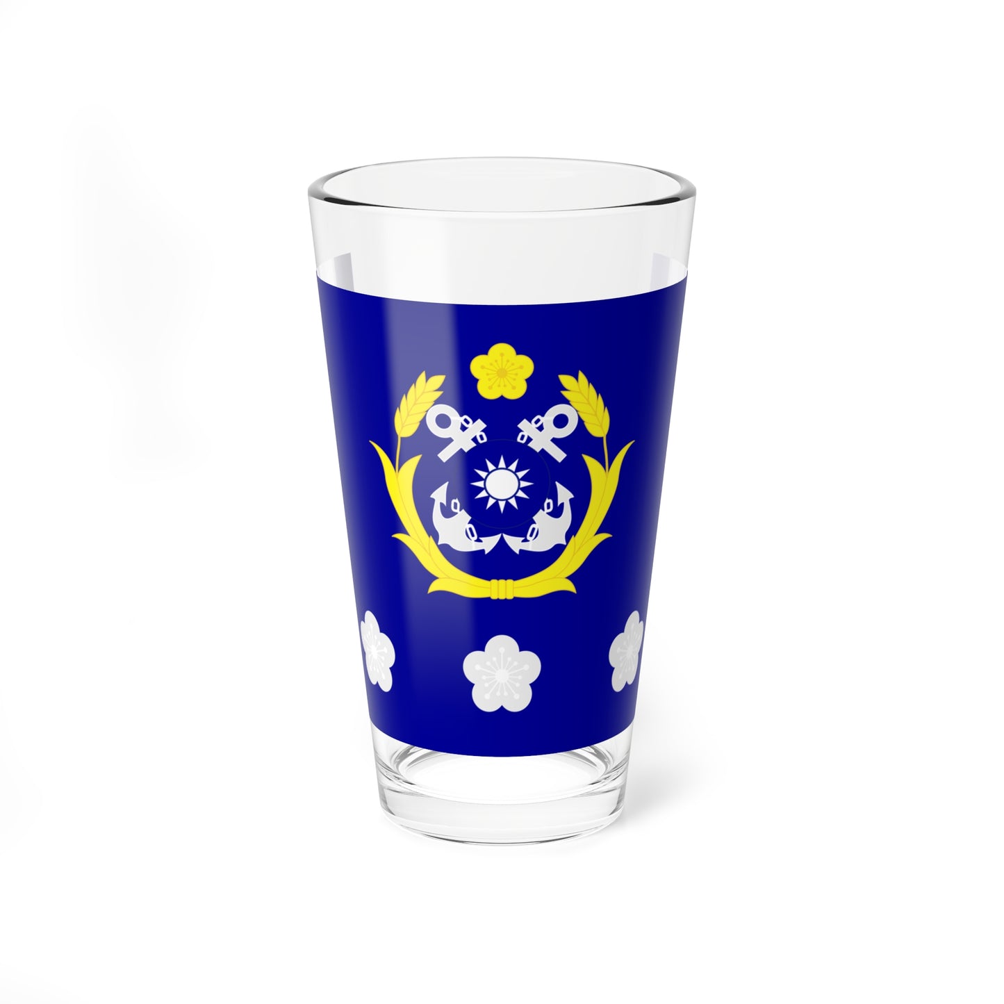 ROCN Captains Flag (China) Pint Glass 16oz