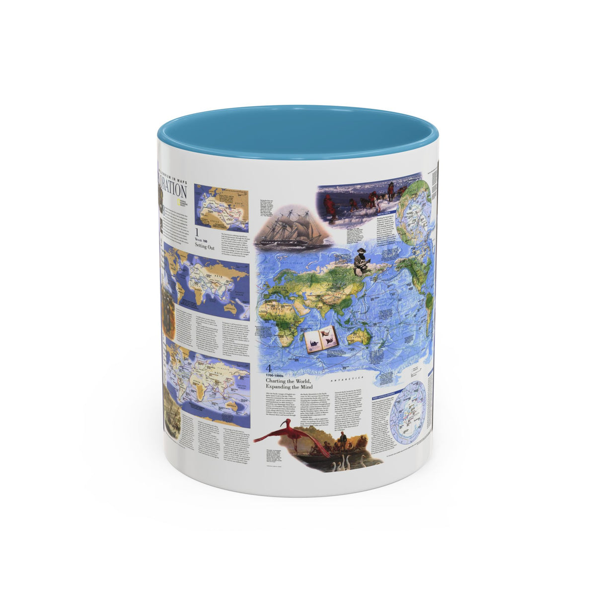World Map - Exploration (1998) (Map) Accent Coffee Mug