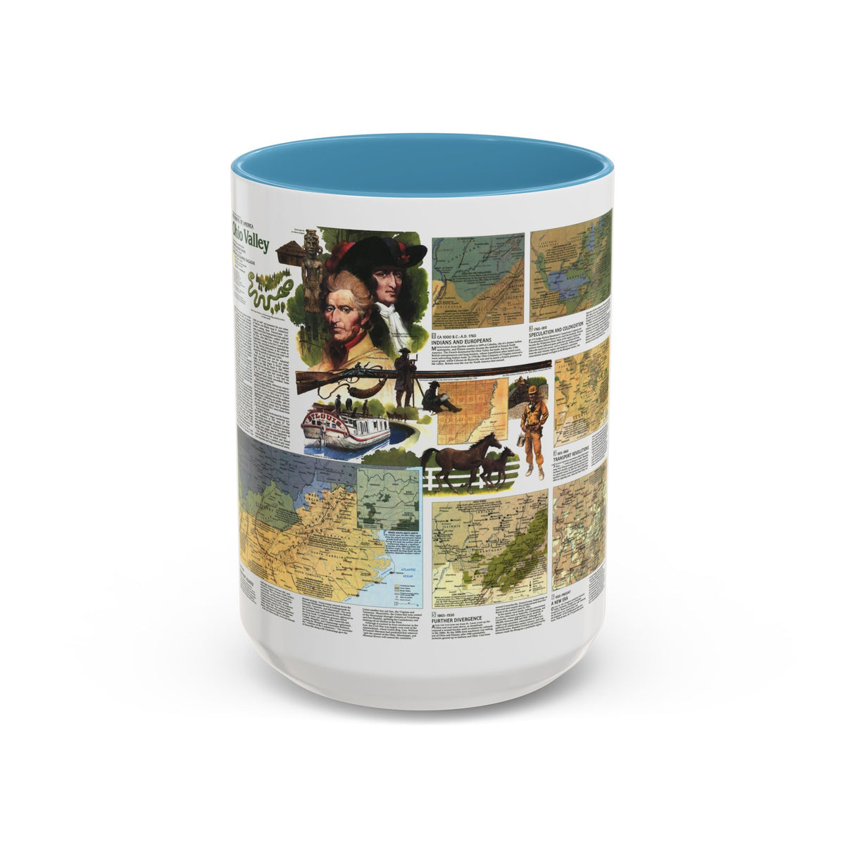 USA - Ohio Valley 2 (1985) (Map) Accent Coffee Mug