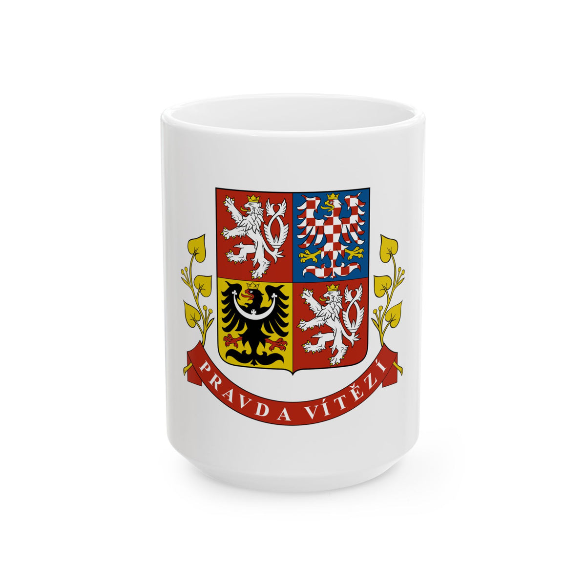 Greater coat of arms of the Czech Republic (Presidential version) - White Coffee Mug