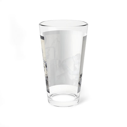 Love at the Dentist's Office, Men's Magazine Illustration - Pint Glass 16oz
