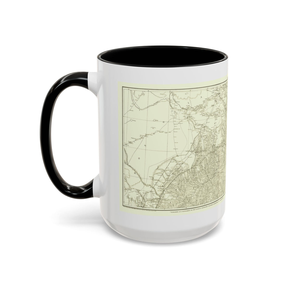Asia - Kirin, Harbin, Vladivostok (1905) (Map) Accent Coffee Mug