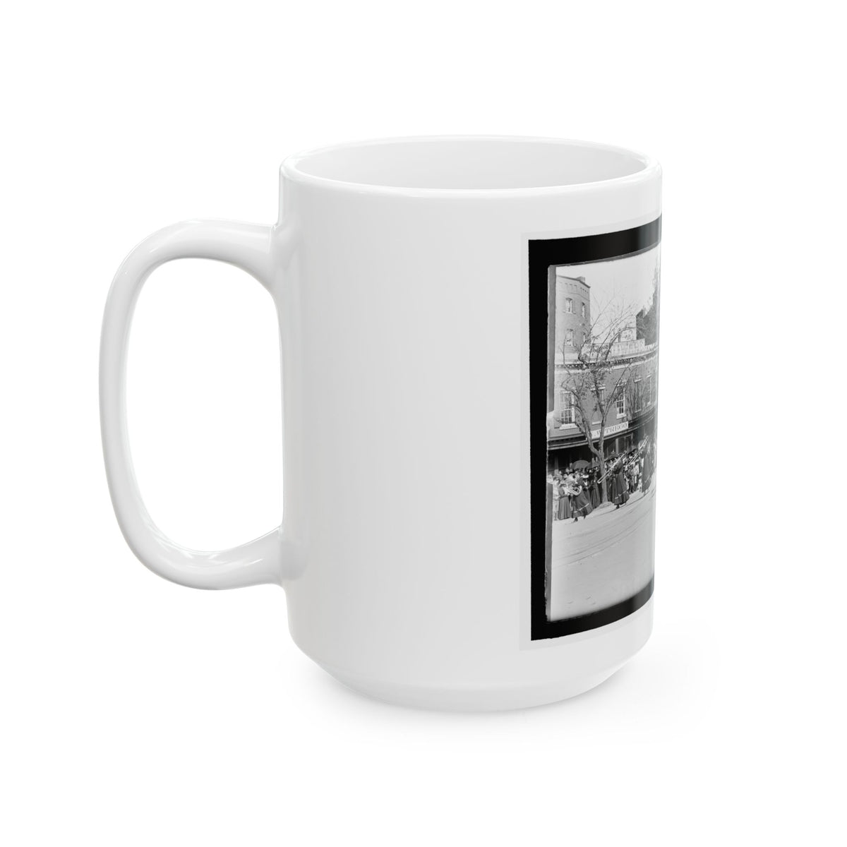A Full Brass Band Composed Of Women, Heading One Of The Posts From The Dept. Of Pa. (U.S. Civil War) White Coffee Mug