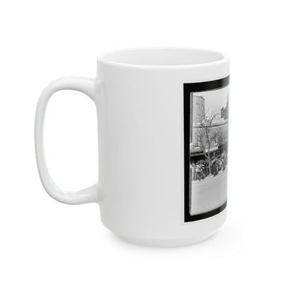 A Full Brass Band Composed Of Women, Heading One Of The Posts From The Dept. Of Pa. (U.S. Civil War) White Coffee Mug