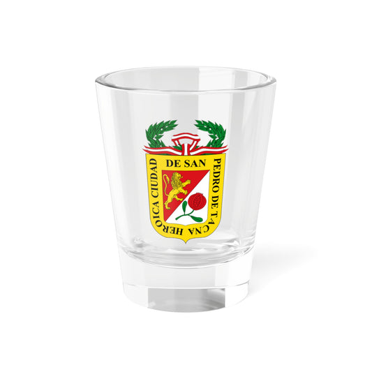 Escudo de San Pedro de Tacna (Peru) (Coat of Arms) Shot Glass 1.5oz