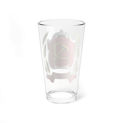 Emblem of the Turkestan ASSR (Russia) (Coat of Arms) Pint Glass 16oz
