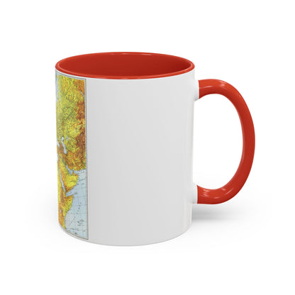 Europe, Africa, and Western Asia - Theater of War (1942) (Map) Accent Coffee Mug