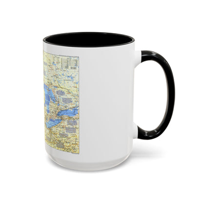 Canada - The Great Lakes 1 (1987) (Map) Accent Coffee Mug
