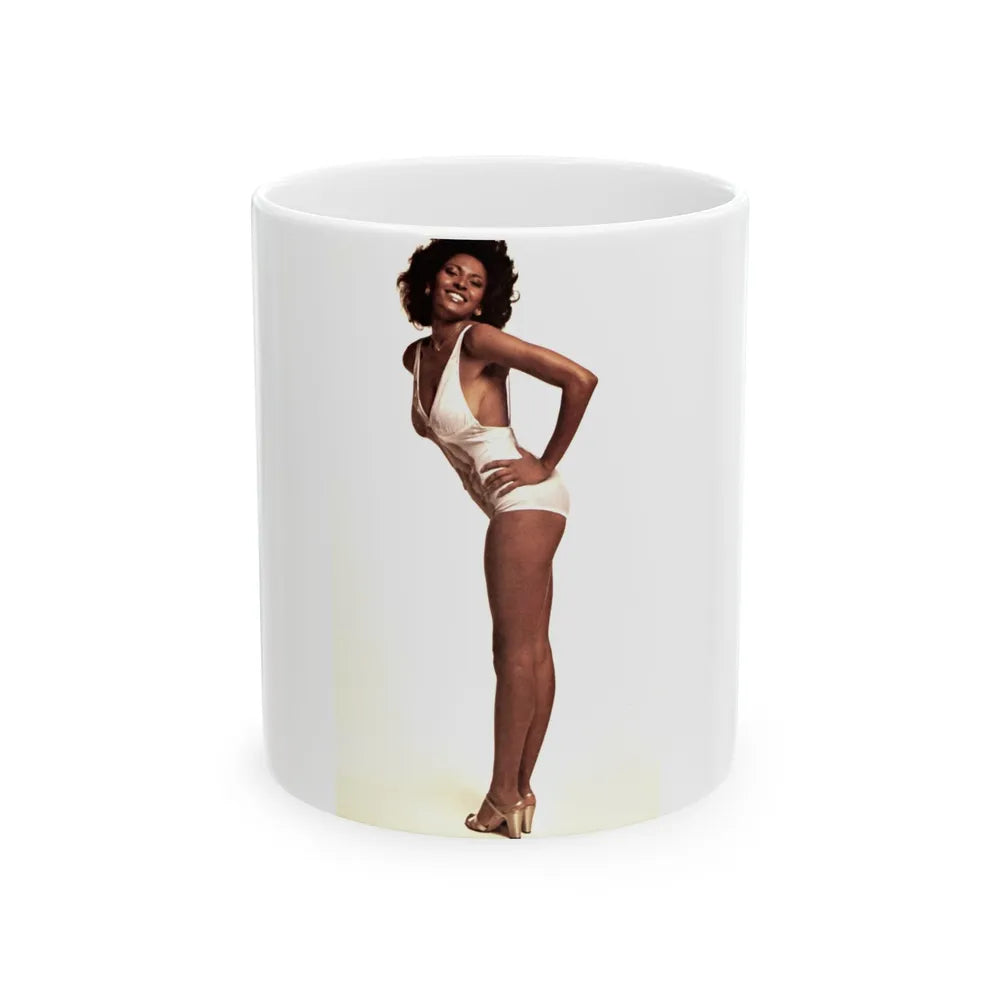 Pam Grier #11 (Vintage Female Icon) White Coffee Mug-11oz-Go Mug Yourself