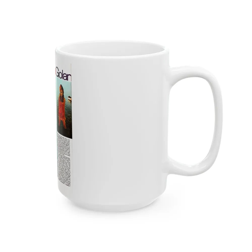 Gila Golan #128 - See through white wet top 1 (Vintage Female Icon) White Coffee Mug-Go Mug Yourself