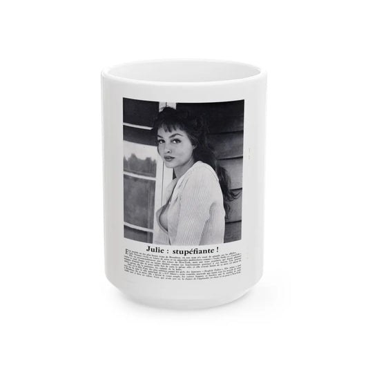 Julie Newmar #326 (Vintage Female Icon) White Coffee Mug-15oz-Go Mug Yourself