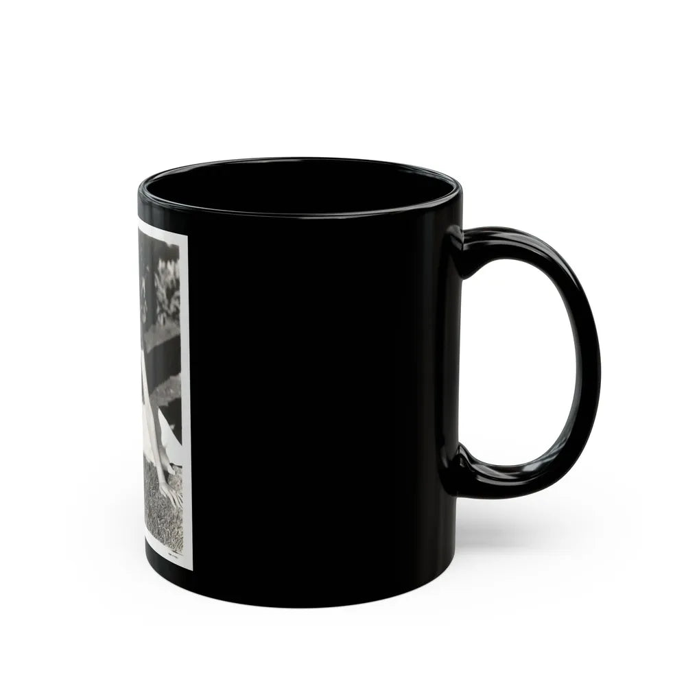 Karin Booth #25 (Vintage Female Icon) Black Coffee Mug-Go Mug Yourself